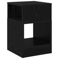 Produktbild för Sidobord 2 pcs Svart Ek 30,5 x 30 x 45 cm Konstruerat trä