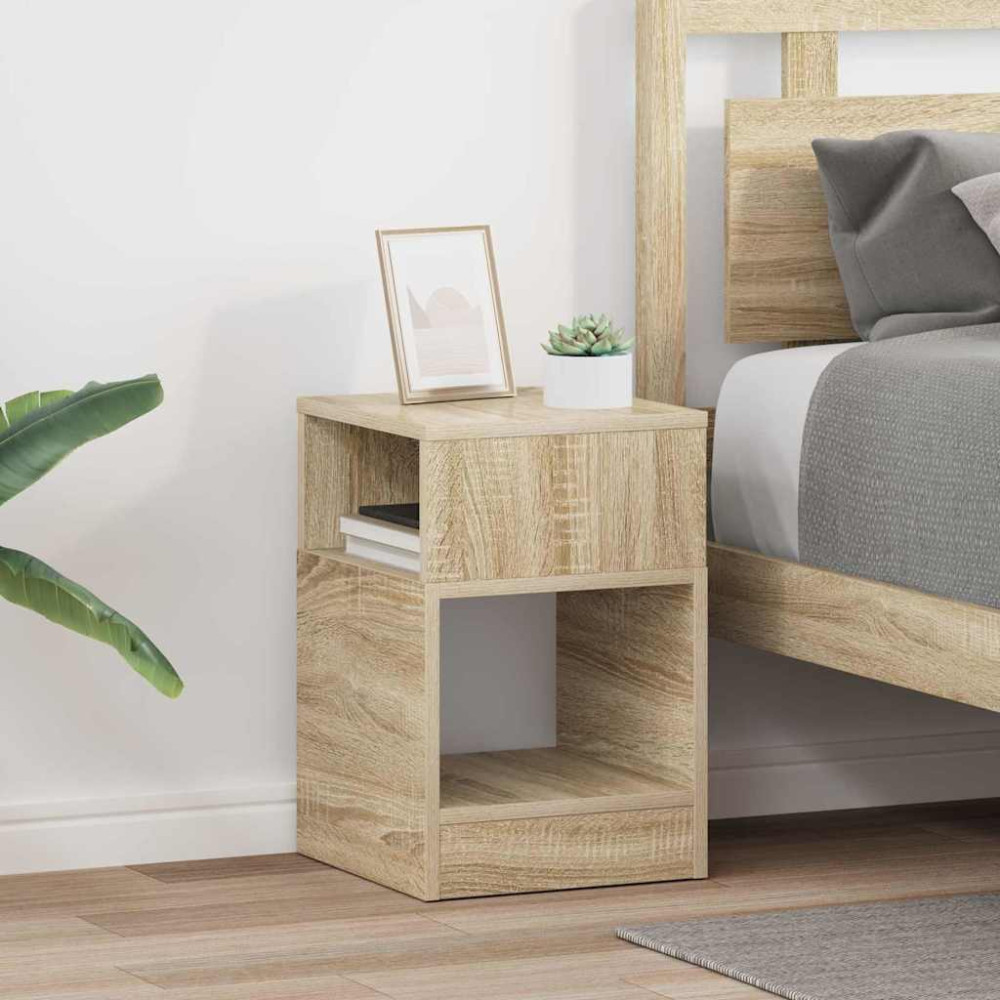Produktbild för Sidobord 2 pcs Sonoma-ek 30,5 x 30 x 45 cm Konstruerat trä