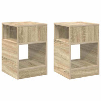Produktbild för Sidobord 2 pcs Sonoma-ek 30,5 x 30 x 45 cm Konstruerat trä