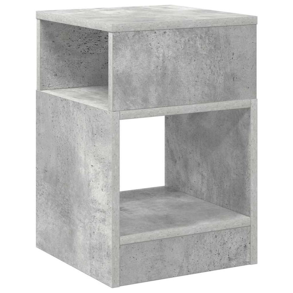 Produktbild för Sidobord Betonggrå 30,5 x 30 x 45 cm Konstruerat trä