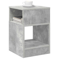 Produktbild för Sidobord Betonggrå 30,5 x 30 x 45 cm Konstruerat trä