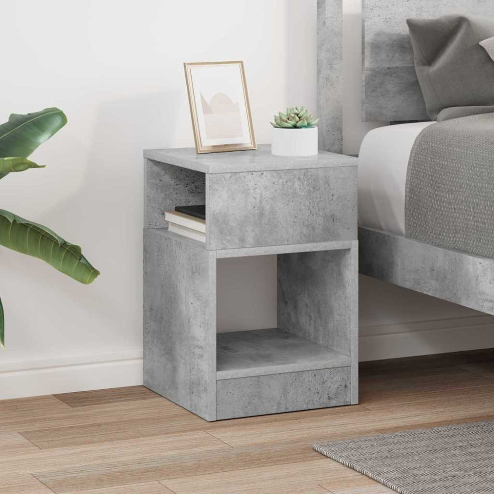Produktbild för Sidobord Betonggrå 30,5 x 30 x 45 cm Konstruerat trä