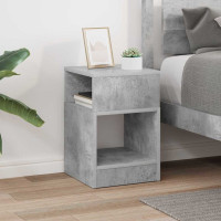 Produktbild för Sidobord Betonggrå 30,5 x 30 x 45 cm Konstruerat trä