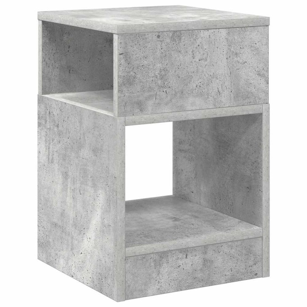 Produktbild för Sidobord Betonggrå 30,5 x 30 x 45 cm Konstruerat trä