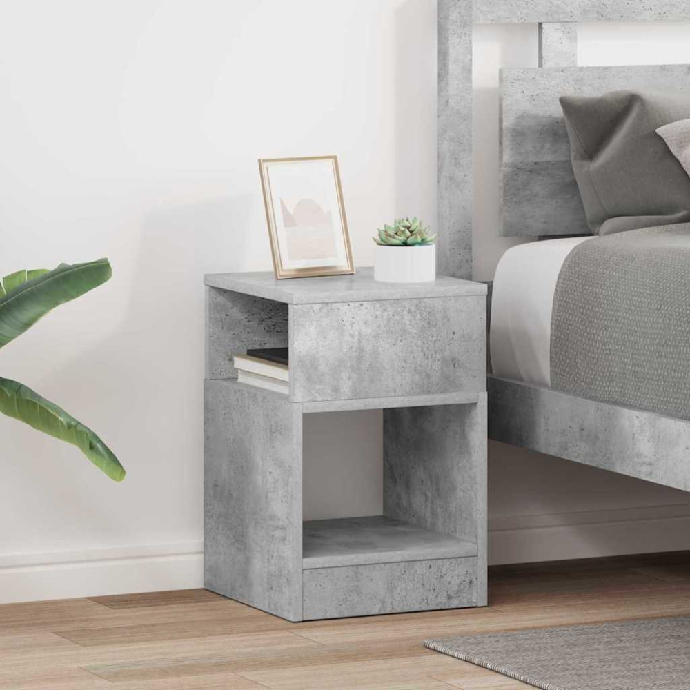 Produktbild för Sidobord 2 pcs Betonggrå 30,5 x 30 x 45 cm Konstruerat trä