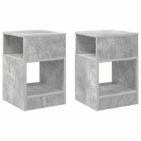 Produktbild för Sidobord 2 pcs Betonggrå 30,5 x 30 x 45 cm Konstruerat trä