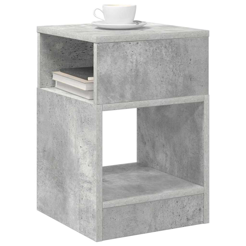 Produktbild för Sidobord 2 pcs Betonggrå 30,5 x 30 x 45 cm Konstruerat trä