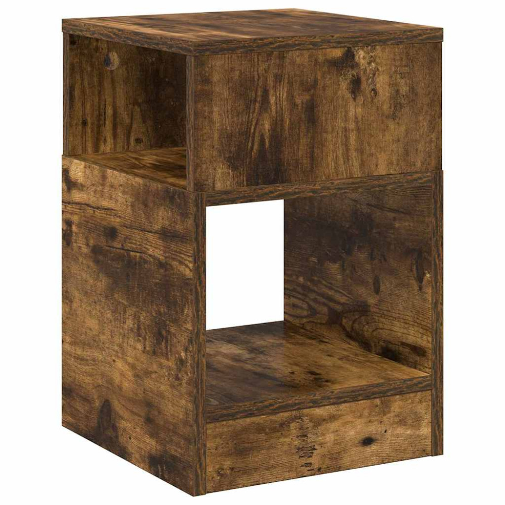 Produktbild för Sidobord 2 pcs Rökt ek 30,5 x 30 x 45 cm Konstruerat trä