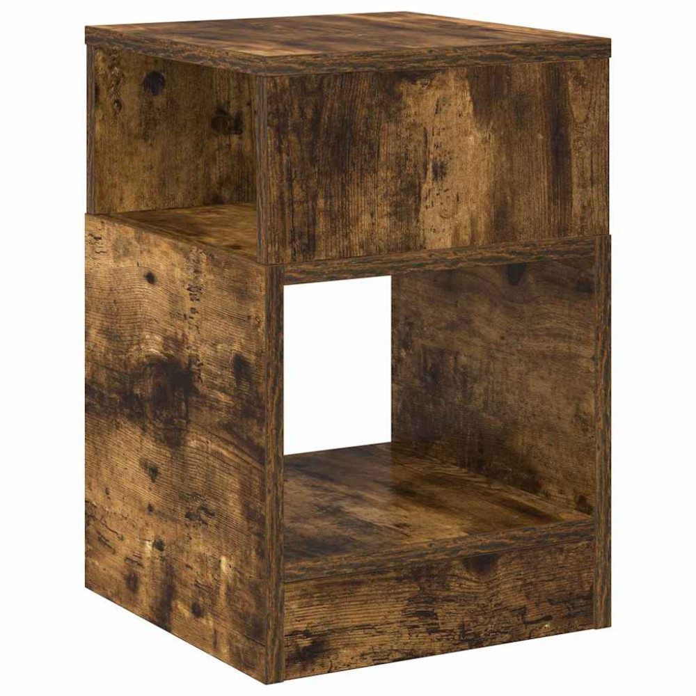 Produktbild för Sidobord 2 pcs Rökt ek 30,5 x 30 x 45 cm Konstruerat trä