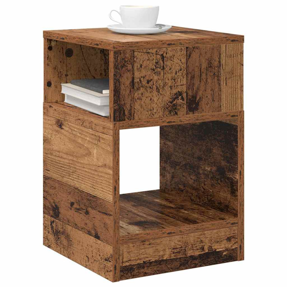 Produktbild för Sidobord 2 pcs Gammalt trä 30,5 x 30 x 45 cm Konstruerat trä