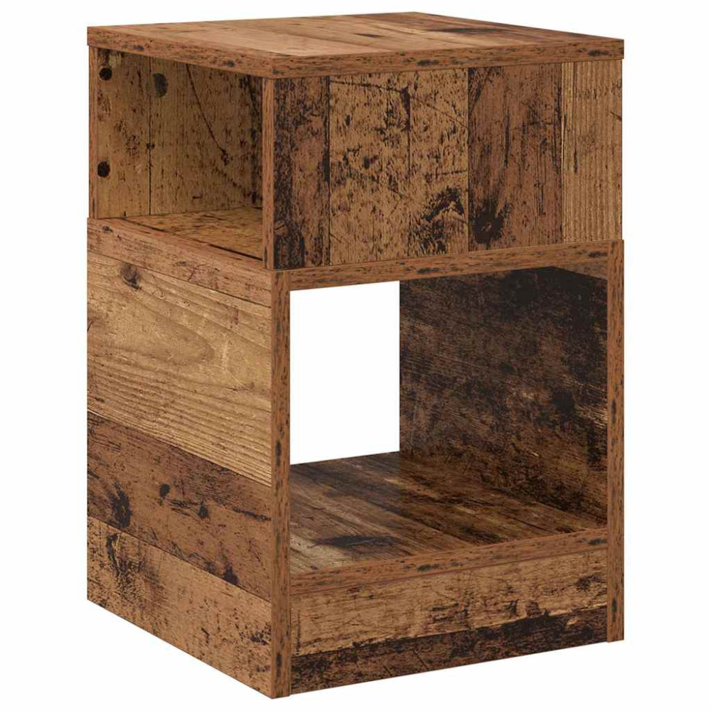 Produktbild för Sidobord 2 pcs Gammalt trä 30,5 x 30 x 45 cm Konstruerat trä