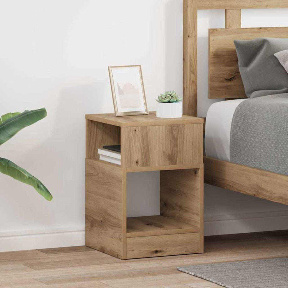 Produktbild för Sidobord 2 pcs Artisan Ek 30,5 x 30 x 45 cm Konstruerat trä