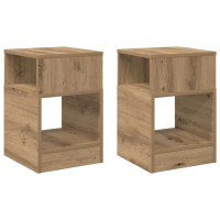 Produktbild för Sidobord 2 pcs Artisan Ek 30,5 x 30 x 45 cm Konstruerat trä