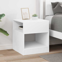 Produktbild för Sidobord Vit 40,5 x 40 x 45 cm Konstruerat trä