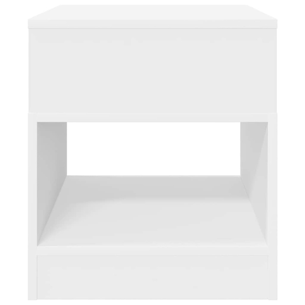 Produktbild för Sidobord Vit 40,5 x 40 x 45 cm Konstruerat trä