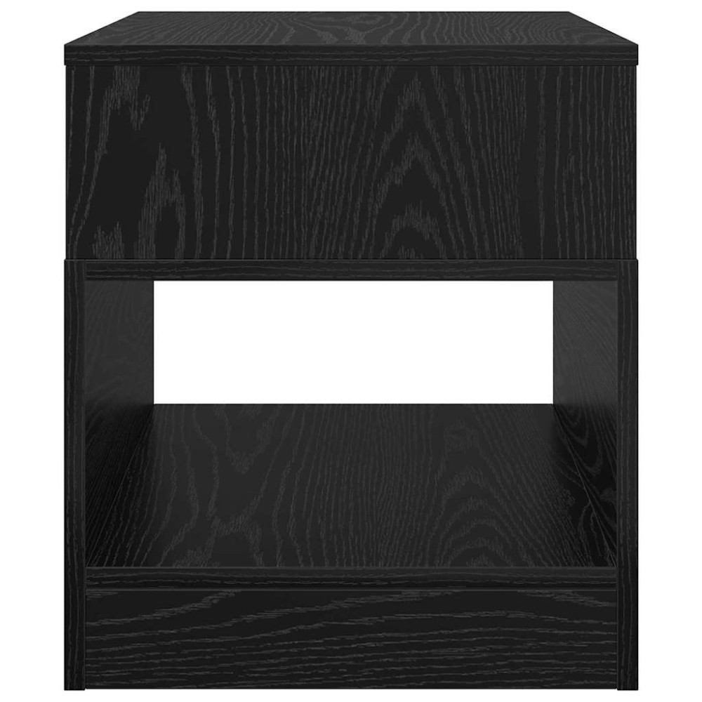 Produktbild för Sidobord Svart Ek 40,5 x 40 x 45 cm Konstruerat trä