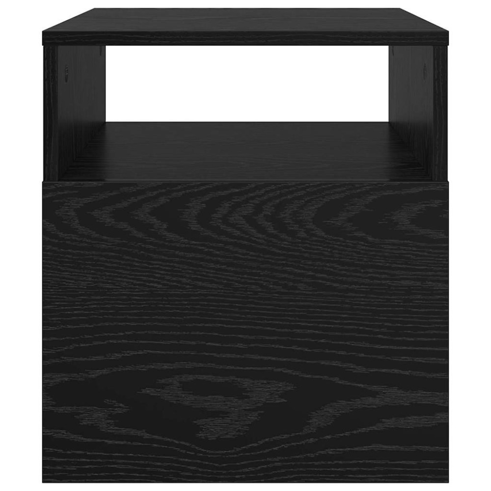 Produktbild för Sidobord 2 pcs Svart Ek 40,5 x 40 x 45 cm Konstruerat trä