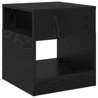Produktbild för Sidobord 2 pcs Svart Ek 40,5 x 40 x 45 cm Konstruerat trä