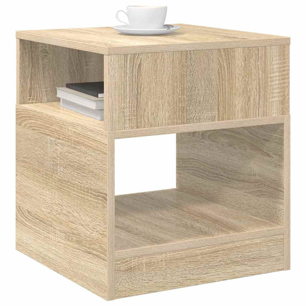 Produktbild för Sidobord 2 pcs Sonoma-ek 40,5 x 40 x 45 cm Konstruerat trä