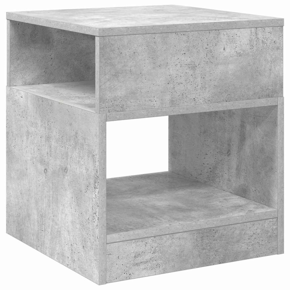 Produktbild för Sidobord Betonggrå 40,5 x 40 x 45 cm Konstruerat trä