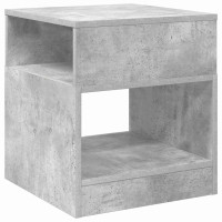 Produktbild för Sidobord Betonggrå 40,5 x 40 x 45 cm Konstruerat trä