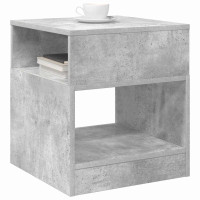 Produktbild för Sidobord Betonggrå 40,5 x 40 x 45 cm Konstruerat trä
