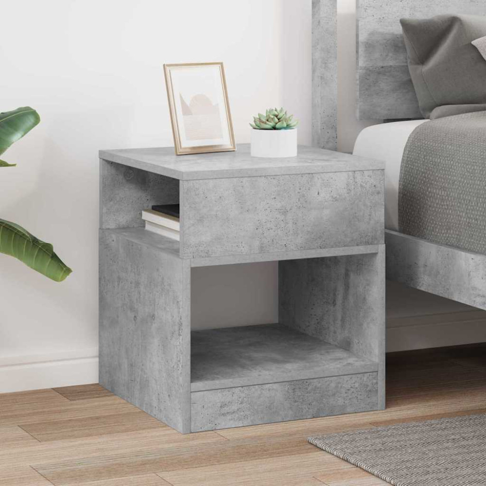 Produktbild för Sidobord Betonggrå 40,5 x 40 x 45 cm Konstruerat trä