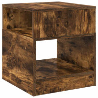 Produktbild för Sidobord 2 pcs Rökt ek 40,5 x 40 x 45 cm Konstruerat trä