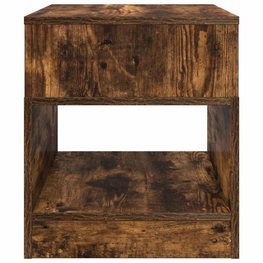 Produktbild för Sidobord 2 pcs Rökt ek 40,5 x 40 x 45 cm Konstruerat trä