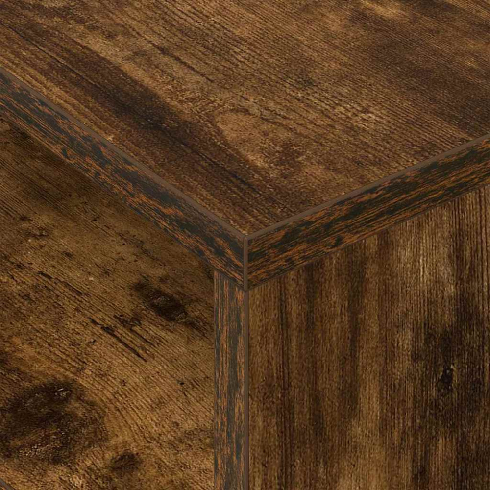 Produktbild för Sidobord 2 pcs Rökt ek 40,5 x 40 x 45 cm Konstruerat trä
