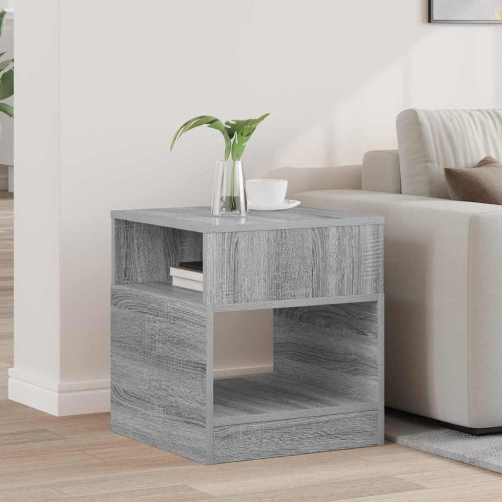 Produktbild för Sidobord Grå Sonoma 40,5 x 40 x 45 cm Konstruerat trä