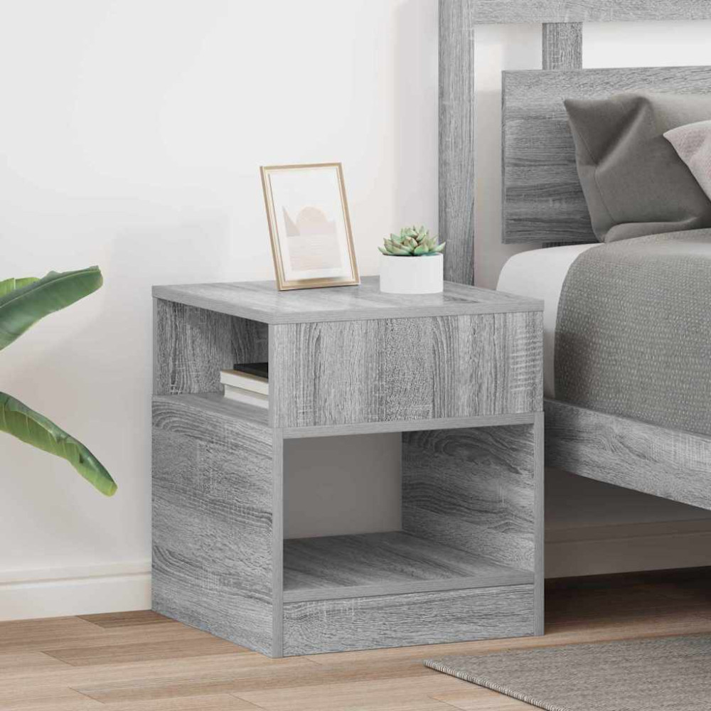 Produktbild för Sidobord 2 pcs Grå Sonoma 40,5 x 40 x 45 cm Konstruerat trä