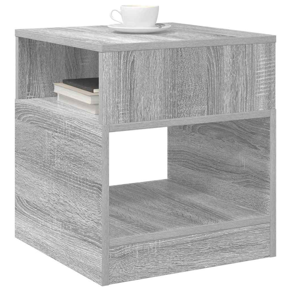 Produktbild för Sidobord 2 pcs Grå Sonoma 40,5 x 40 x 45 cm Konstruerat trä