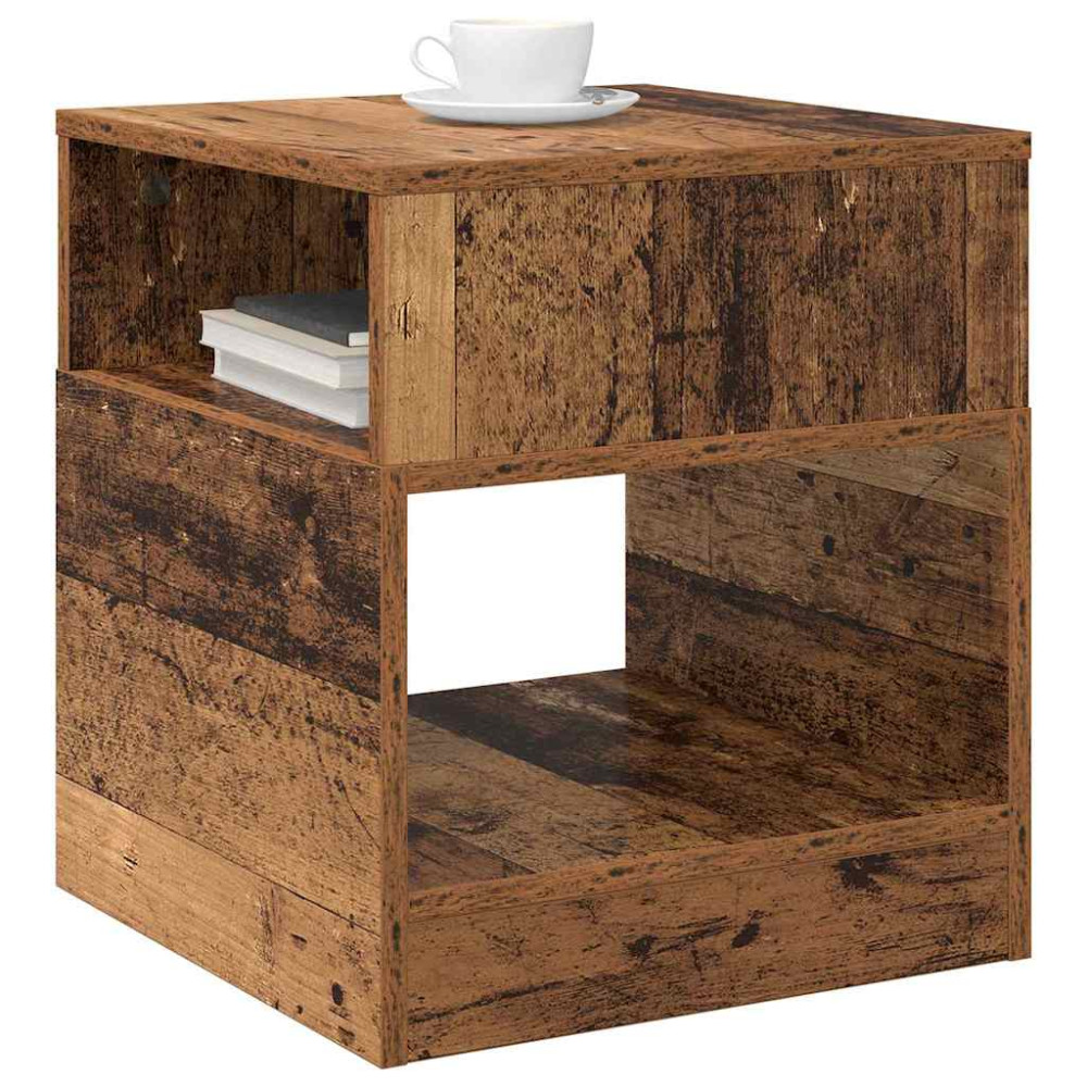 Produktbild för Sidobord 2 pcs Gammalt trä 40,5 x 40 x 45 cm Konstruerat trä