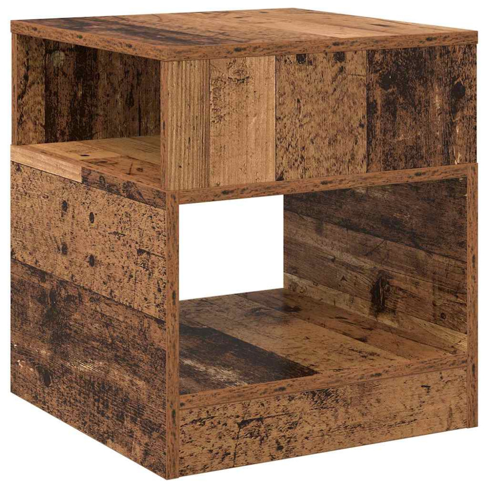 Produktbild för Sidobord 2 pcs Gammalt trä 40,5 x 40 x 45 cm Konstruerat trä