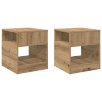 Produktbild för Sidobord 2 pcs Artisan Ek 40,5 x 40 x 45 cm Konstruerat trä