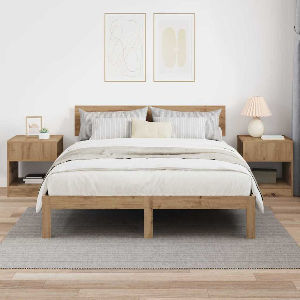 Produktbild för Sidobord 2 pcs Artisan Ek 40,5 x 40 x 45 cm Konstruerat trä