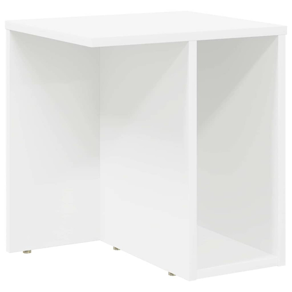 Produktbild för Sidobord Vit 37 x 32 x 40 cm Konstruerat trä