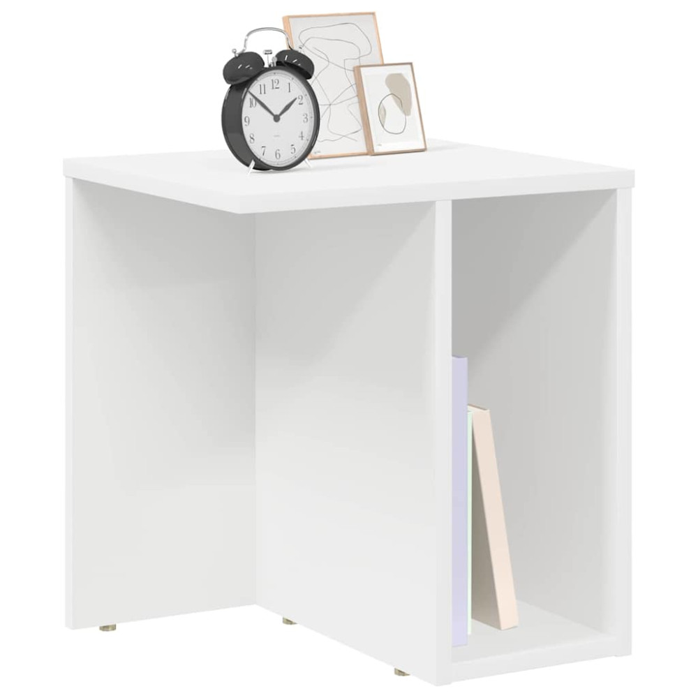 Produktbild för Sidobord Vit 37 x 32 x 40 cm Konstruerat trä