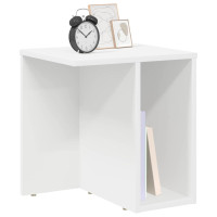 Produktbild för Sidobord Vit 37 x 32 x 40 cm Konstruerat trä