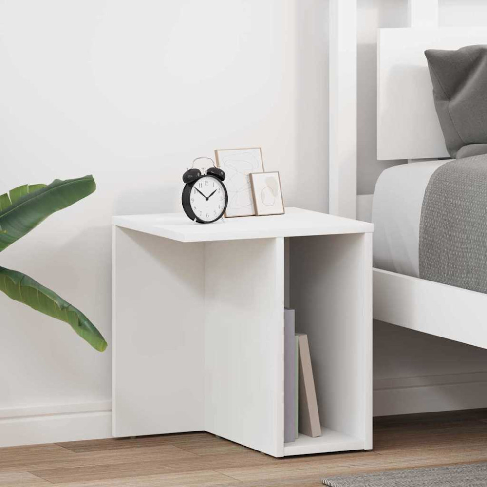 Produktbild för Sidobord 2 pcs Vit 37 x 32 x 40 cm Konstruerat trä