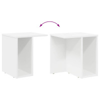 Produktbild för Sidobord 2 pcs Vit 37 x 32 x 40 cm Konstruerat trä