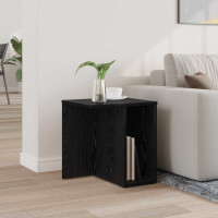 Produktbild för Sidobord Svart Ek 37 x 32 x 40 cm Konstruerat trä