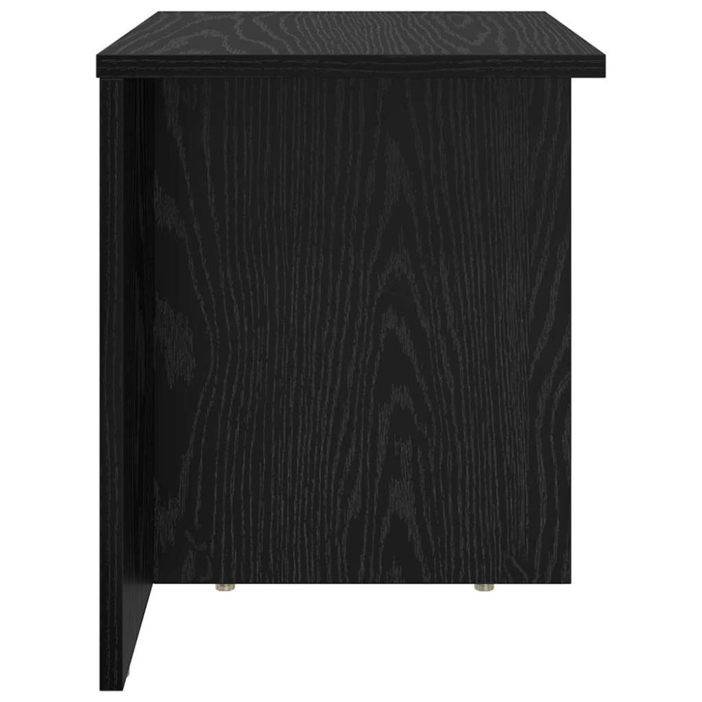 Produktbild för Sidobord Svart Ek 37 x 32 x 40 cm Konstruerat trä