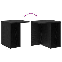 Produktbild för Sidobord 2 pcs Svart Ek 37 x 32 x 40 cm Konstruerat trä