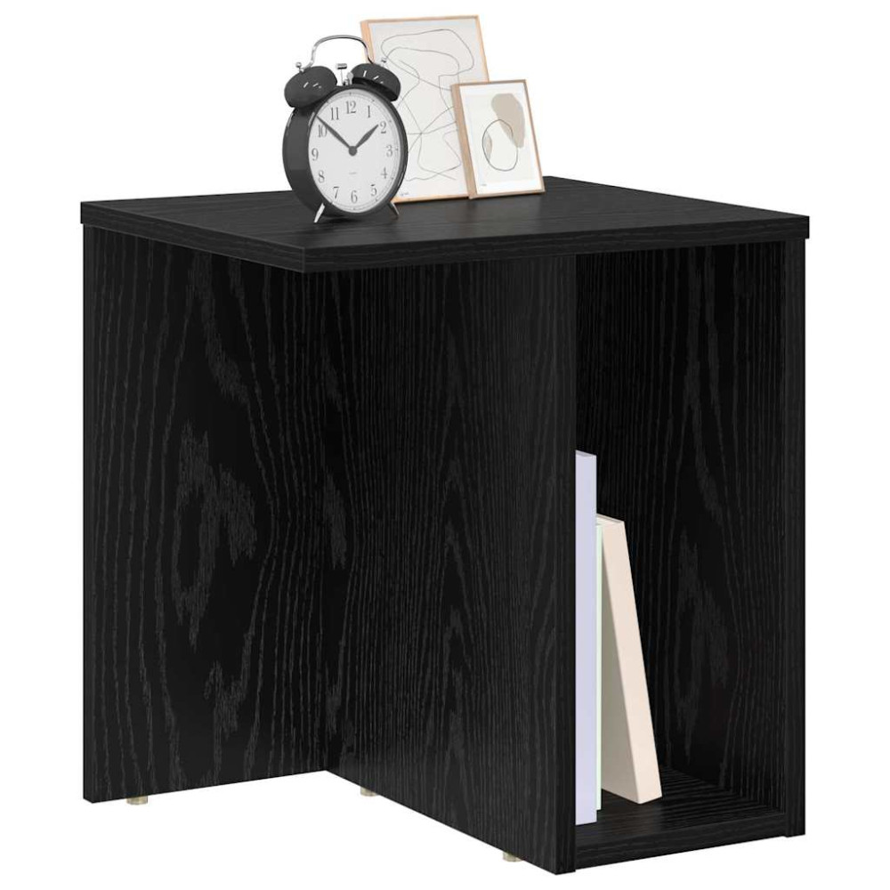 Produktbild för Sidobord 2 pcs Svart Ek 37 x 32 x 40 cm Konstruerat trä