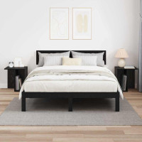 Produktbild för Sidobord 2 pcs Svart Ek 37 x 32 x 40 cm Konstruerat trä