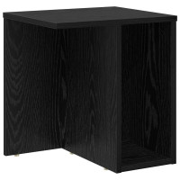 Produktbild för Sidobord 2 pcs Svart Ek 37 x 32 x 40 cm Konstruerat trä