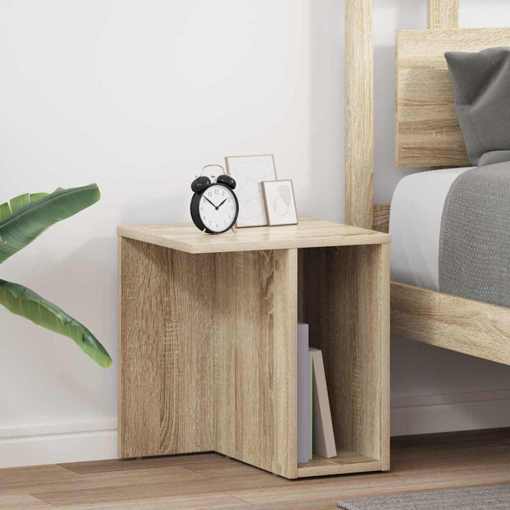 Produktbild för Sidobord 2 pcs Sonoma-ek 37 x 32 x 40 cm Konstruerat trä