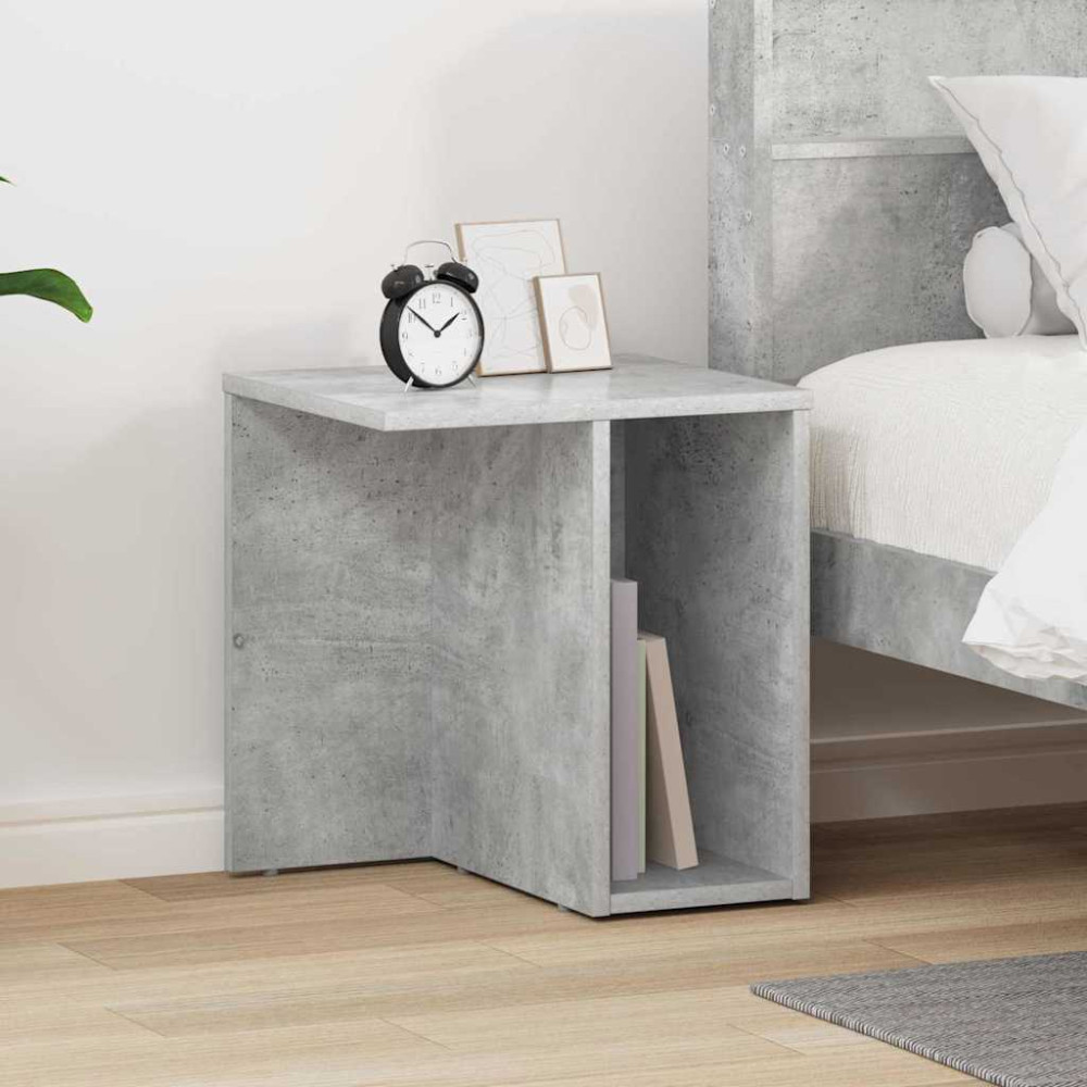 Produktbild för Sidobord Betonggrå 37 x 32 x 40 cm Konstruerat trä